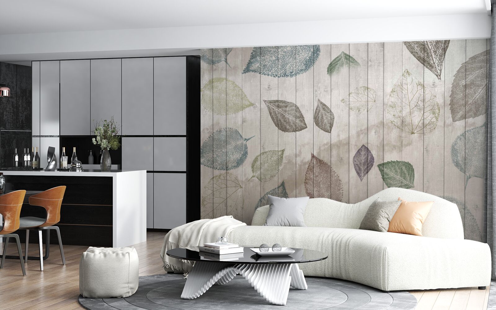 Фотошпалери акварельні сліди осені