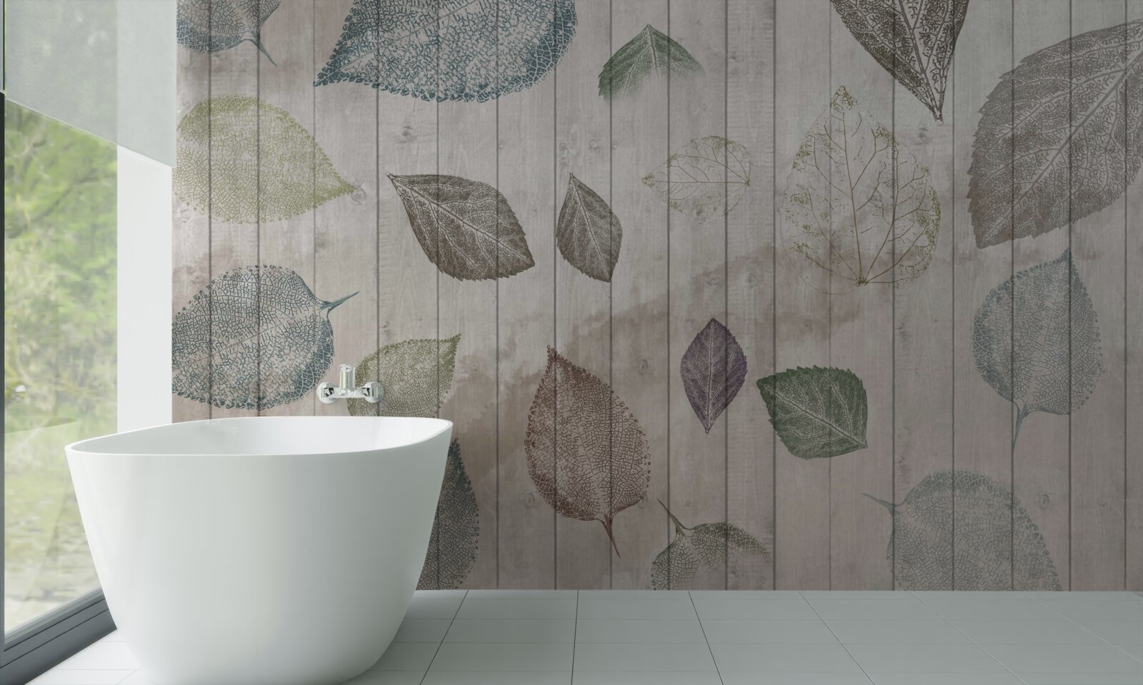 Фотошпалери акварельні сліди осені