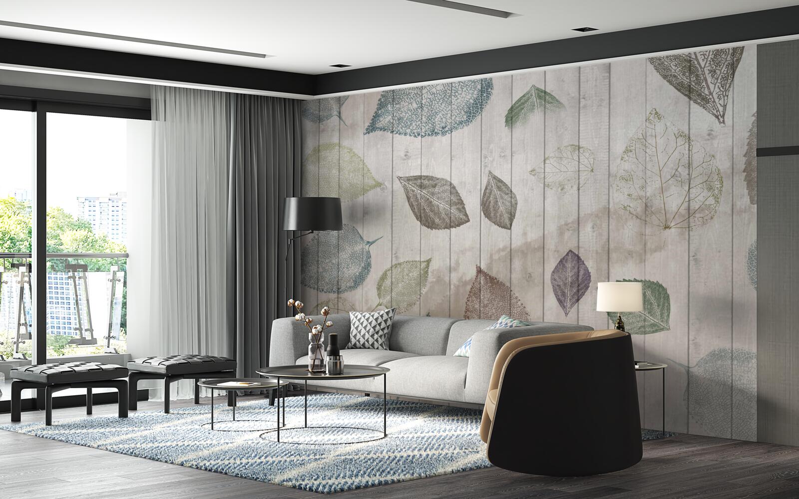 Фотошпалери акварельні сліди осені