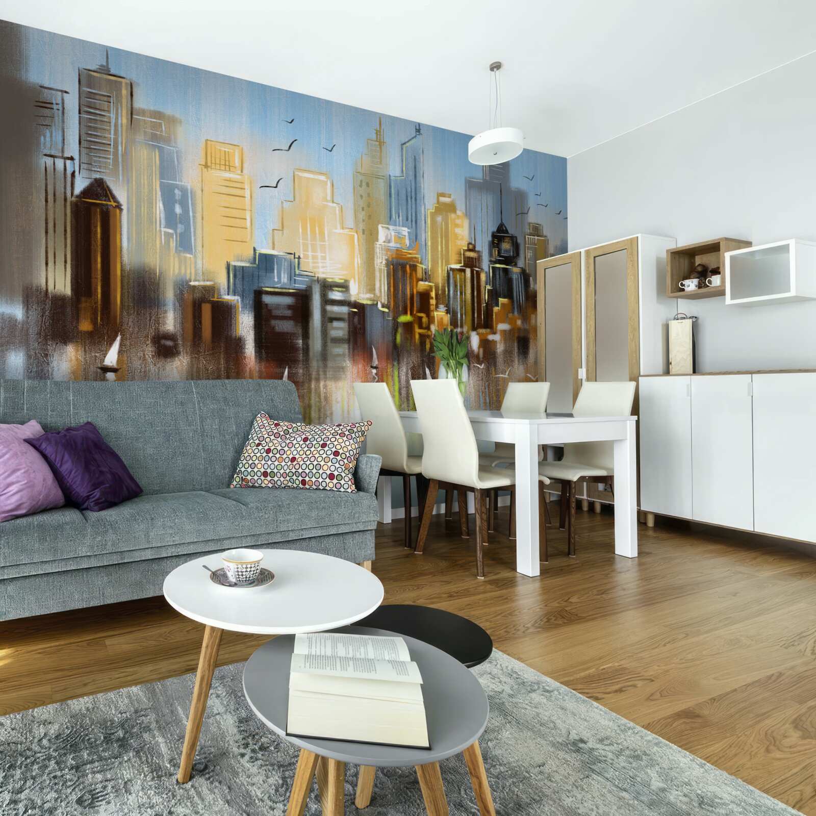 Фотошпалери зображене нечітке місто