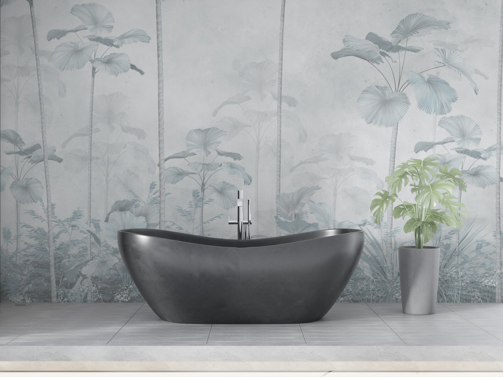 Фотошпалери густий туман у тропічному регіоні