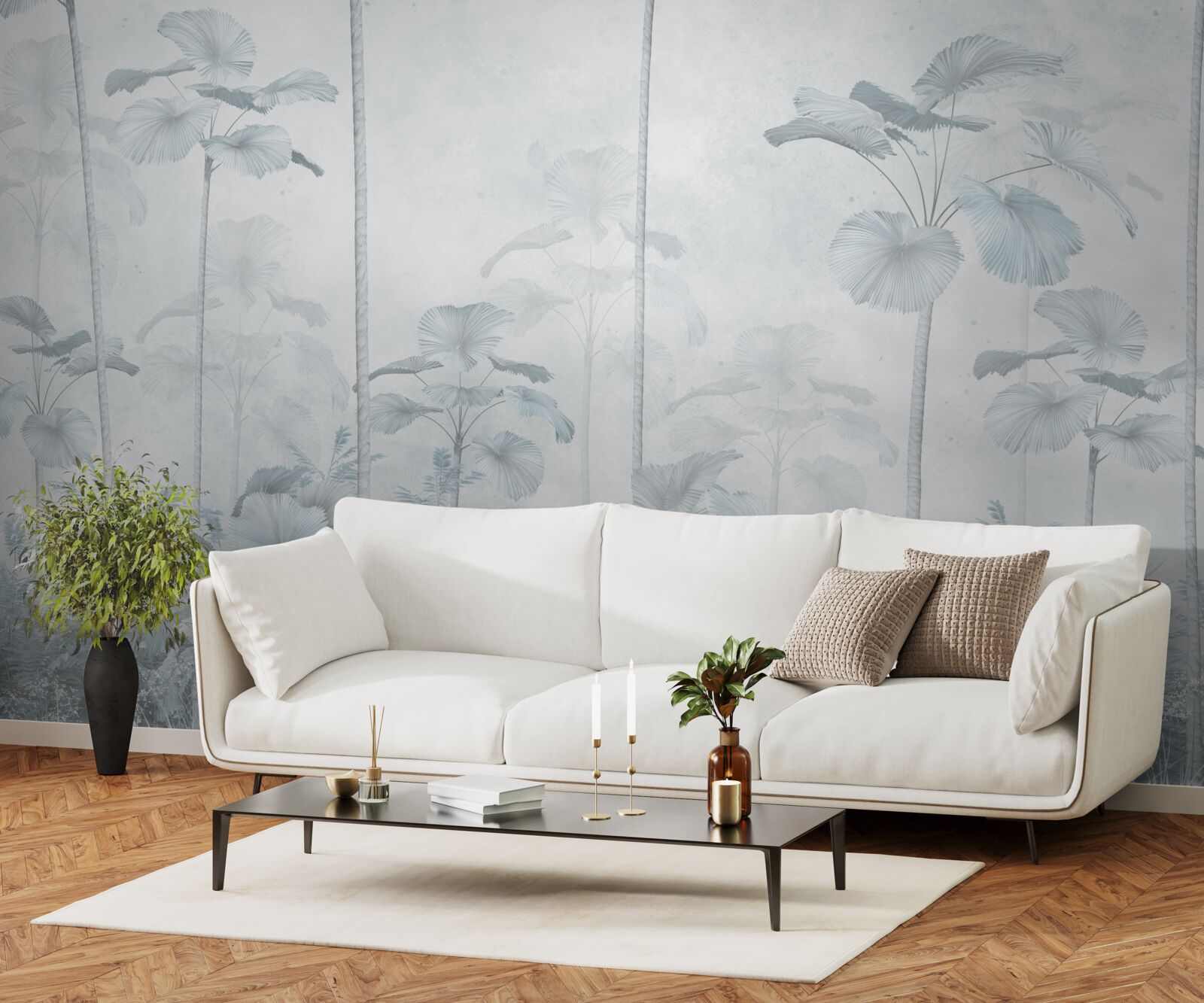 Фотошпалери густий туман у тропічному регіоні