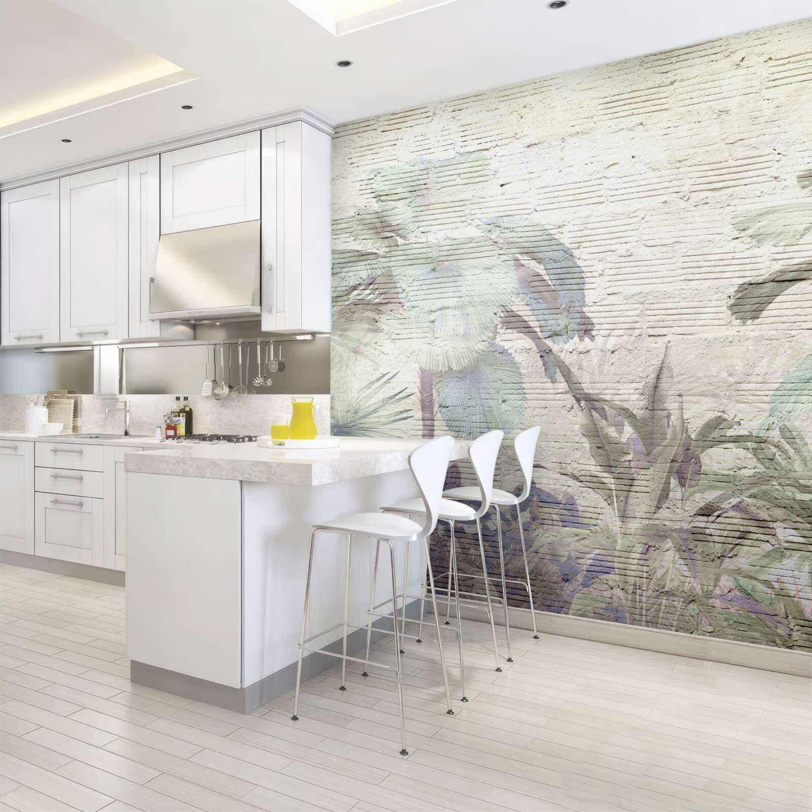 Фотошпалери тропічні рослини, схильні до сильних вітрів