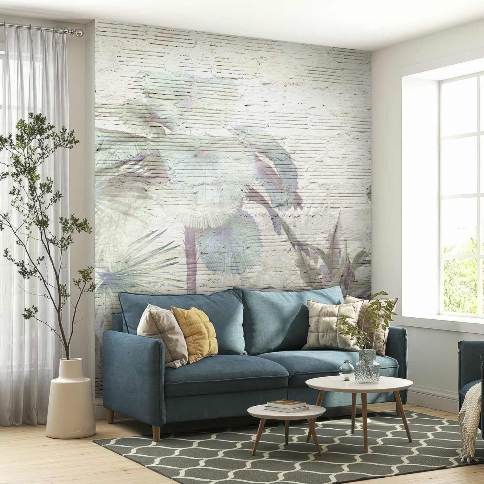 Фотошпалери тропічні рослини, схильні до сильних вітрів