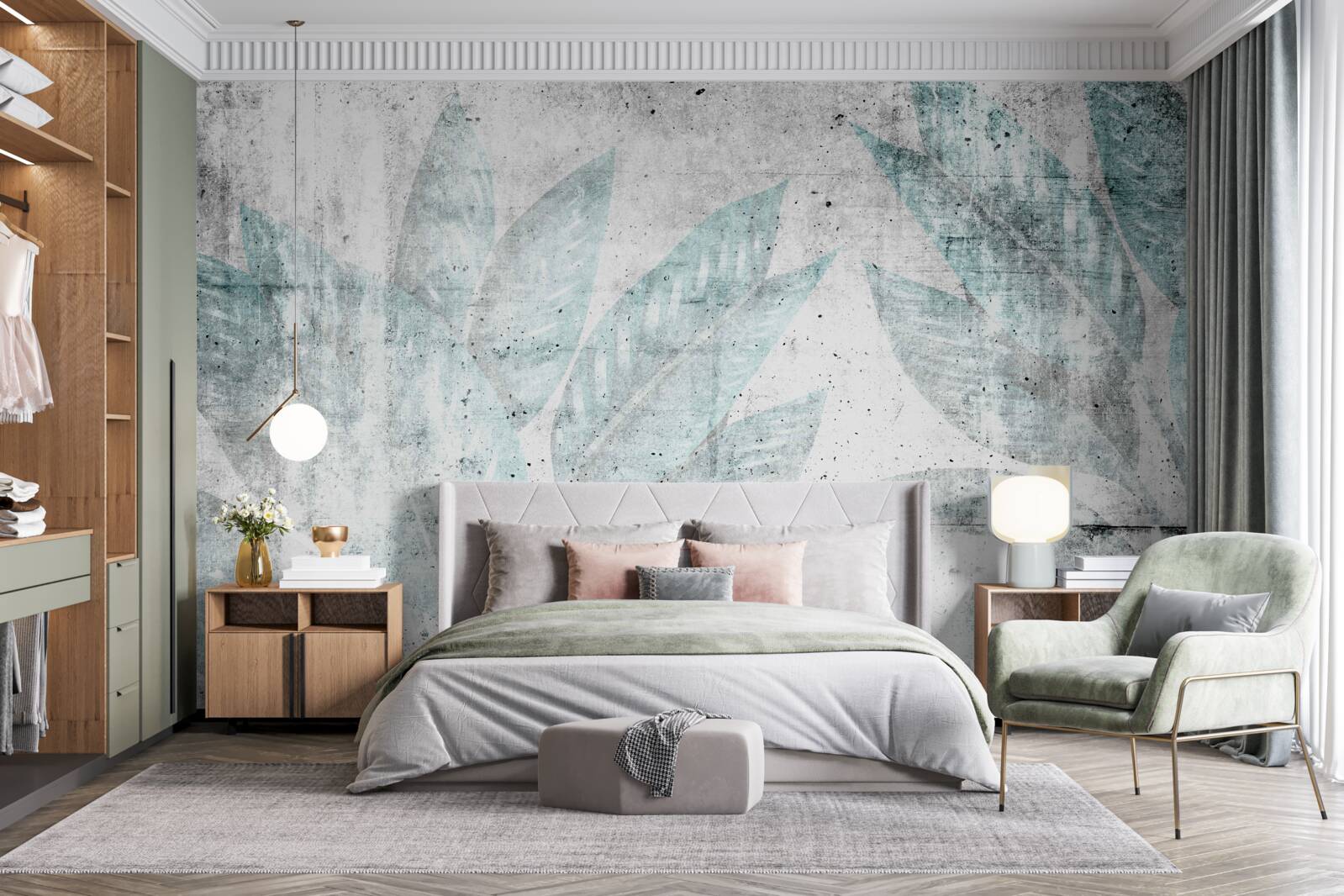 Фотошпалери відбитки великого осіннього листя