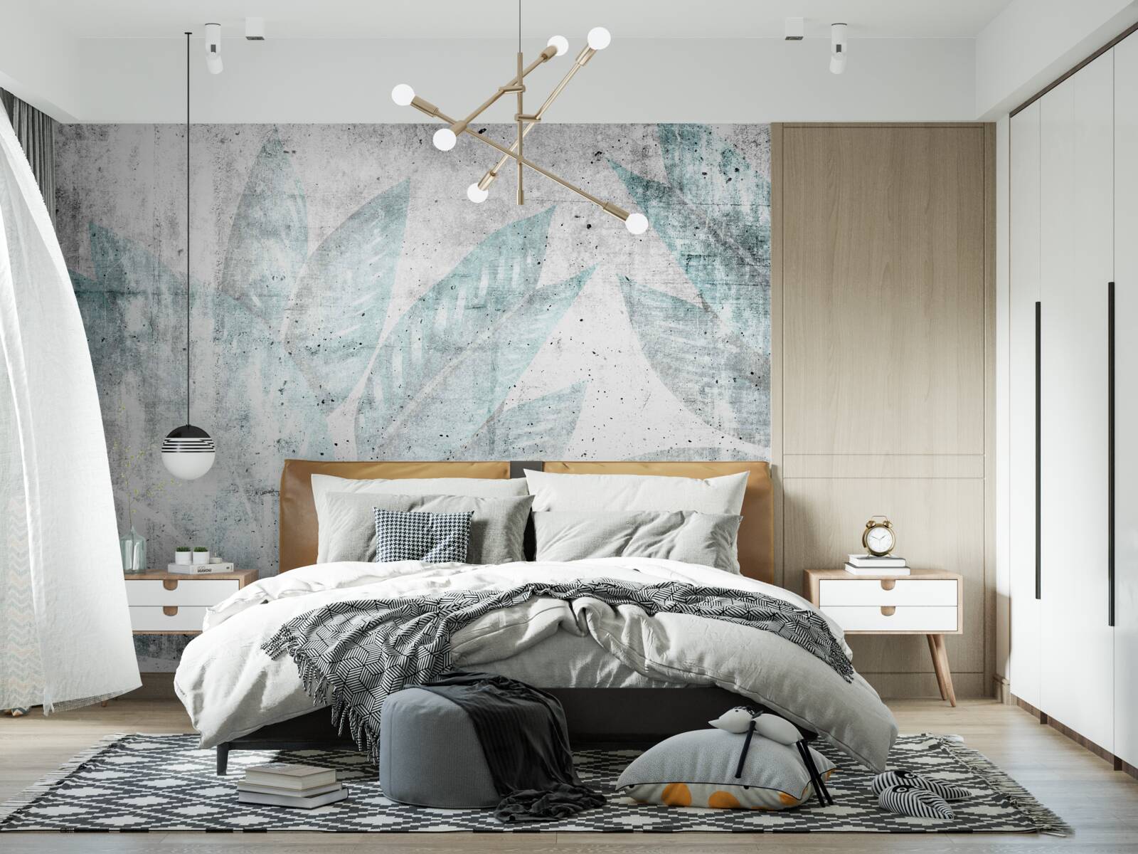 Фотошпалери відбитки великого осіннього листя