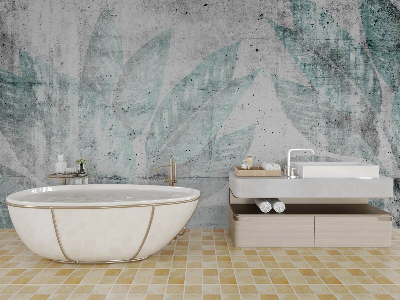 Фотошпалери відбитки великого осіннього листя