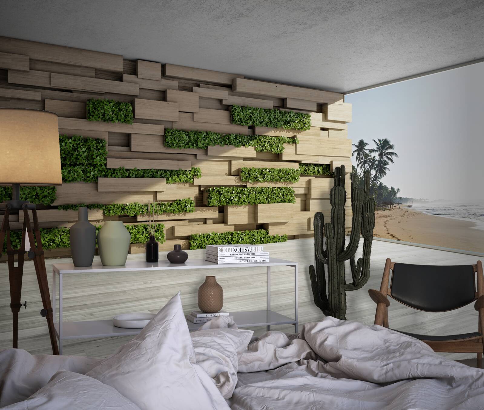 Фотошпалери підкорення пляжу, кам'яна стіна