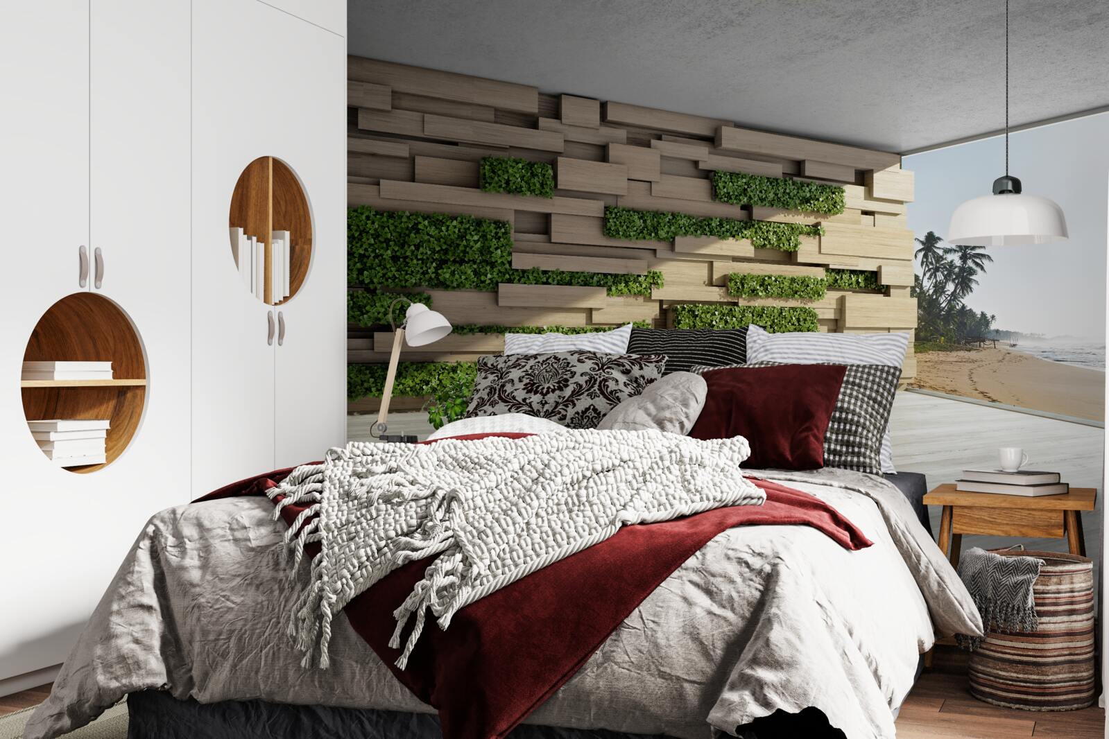 Фотошпалери підкорення пляжу, кам'яна стіна