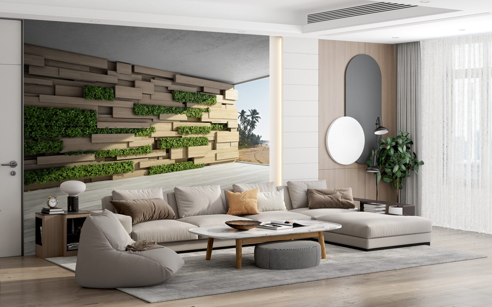 Фотошпалери підкорення пляжу, кам'яна стіна