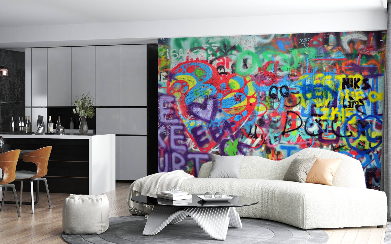 Фотошпалери графіті на стіні