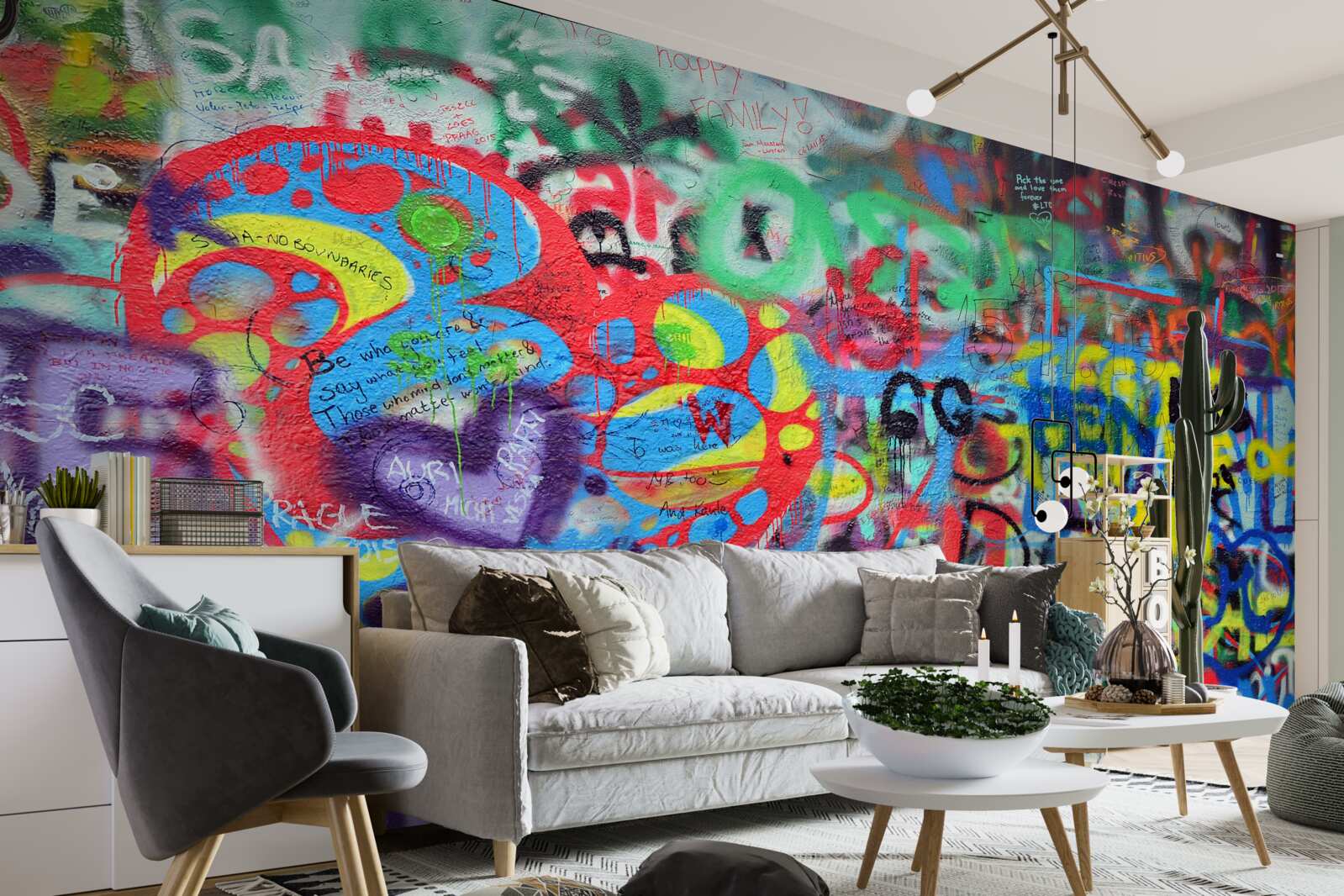 Фотошпалери графіті на стіні