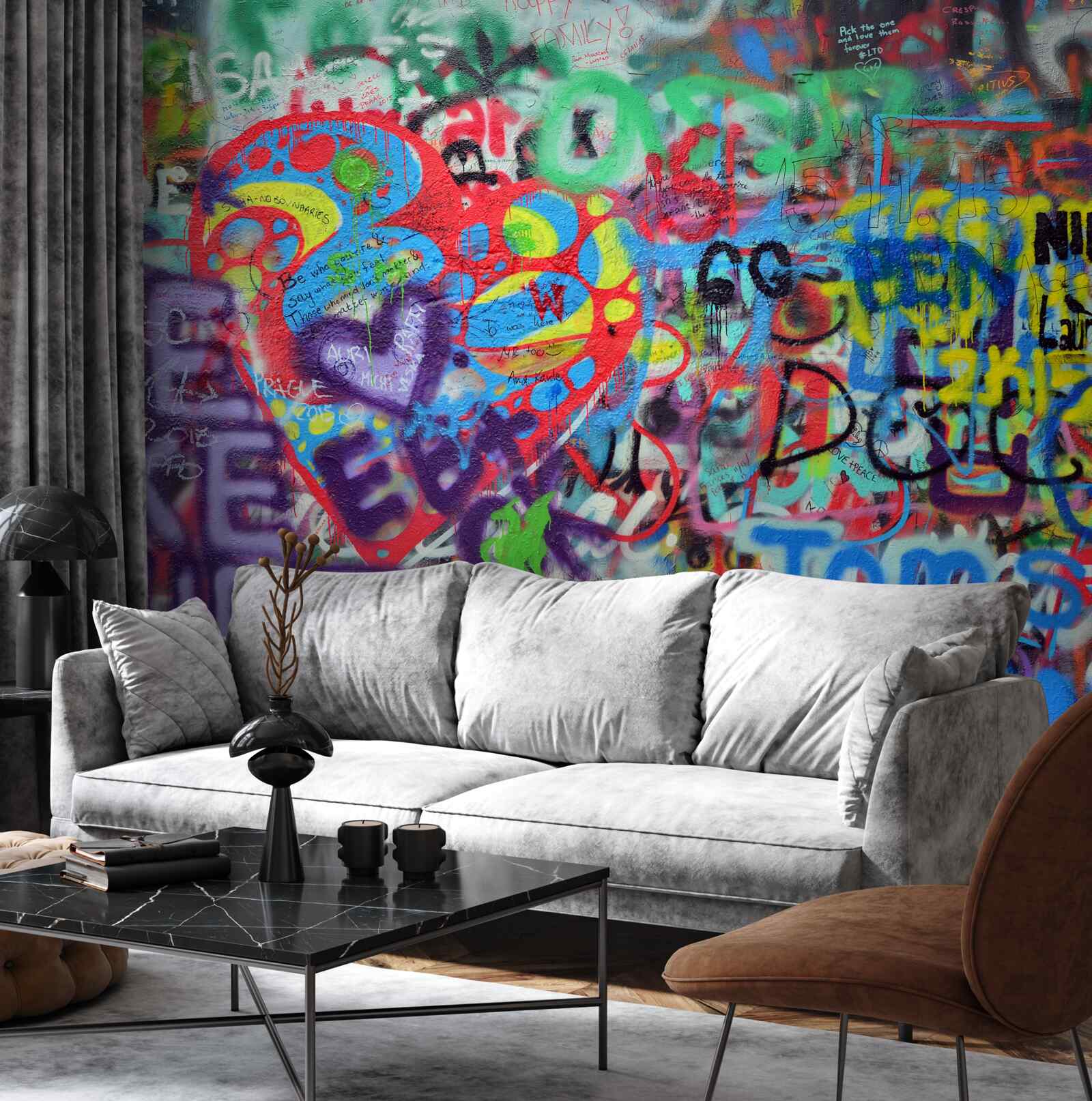 Фотошпалери графіті на стіні