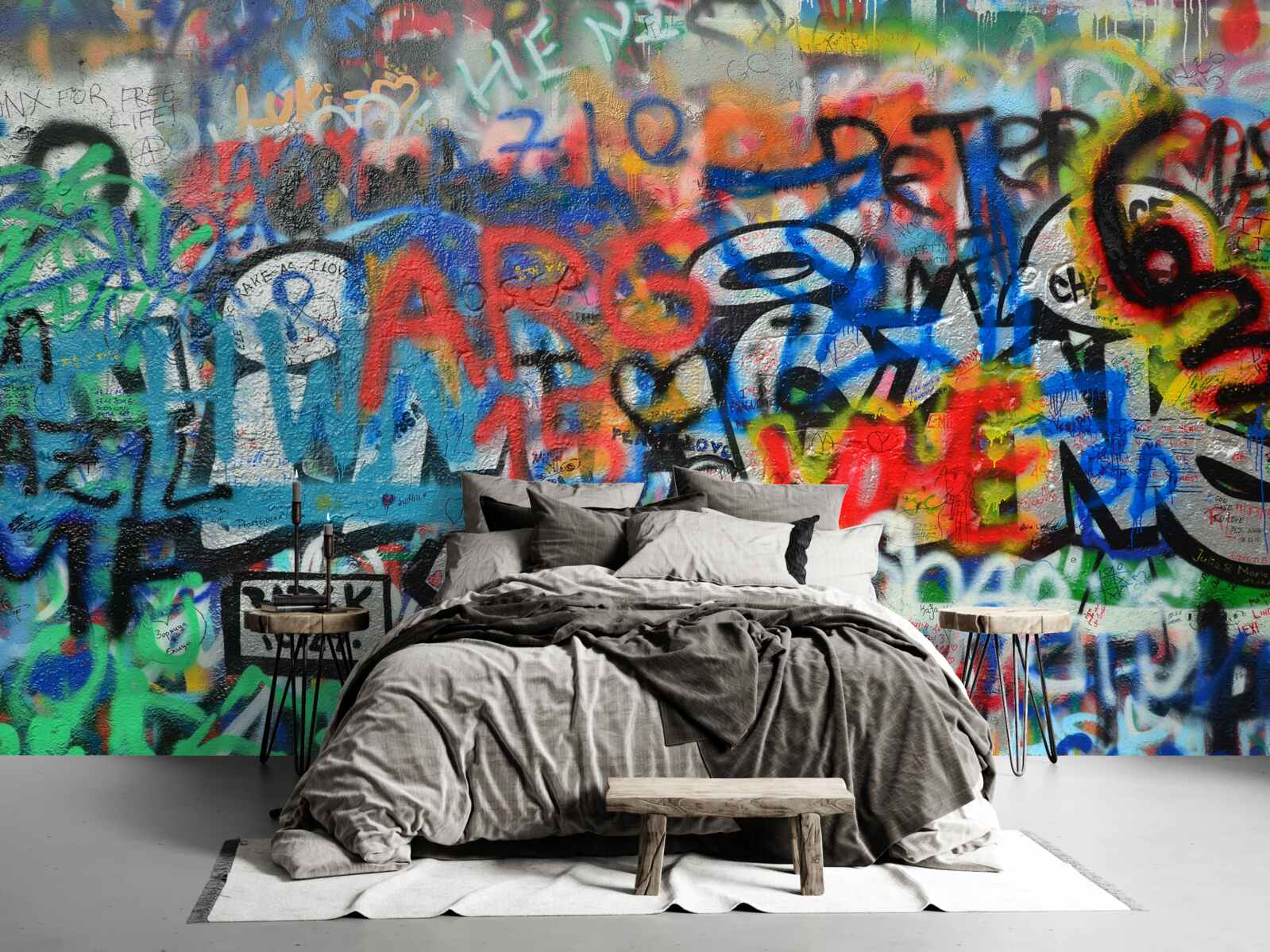 Фотошпалери Стіна, прикрашена графіті