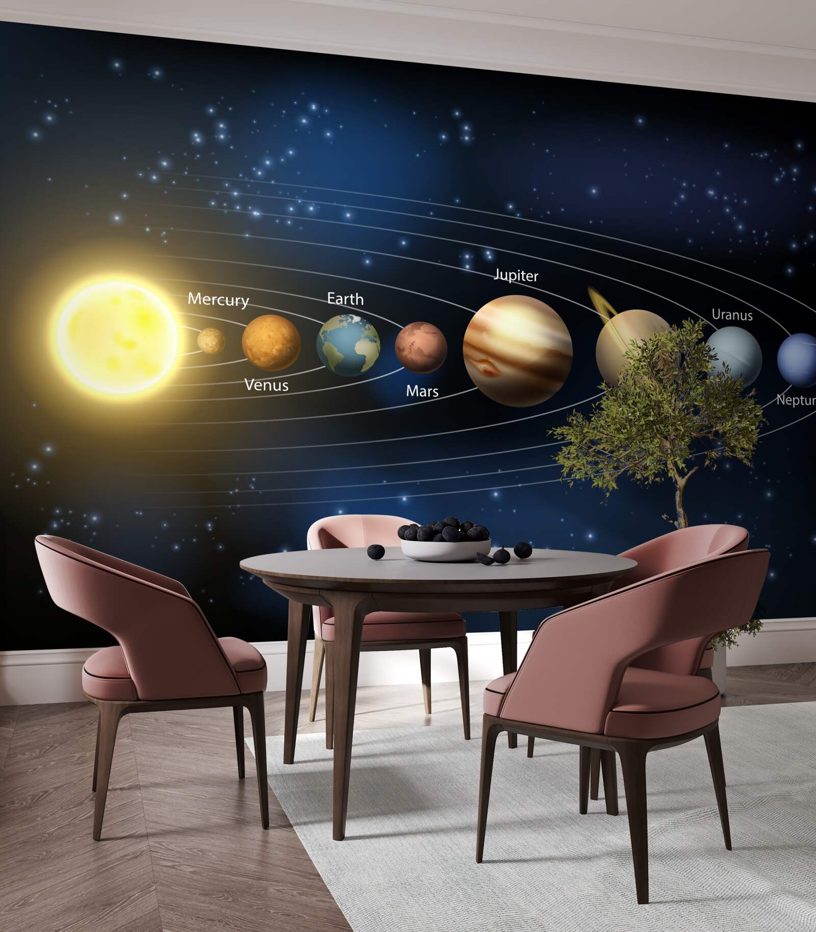 Фотошпалери порядок обертання планет навколо нашої галактики