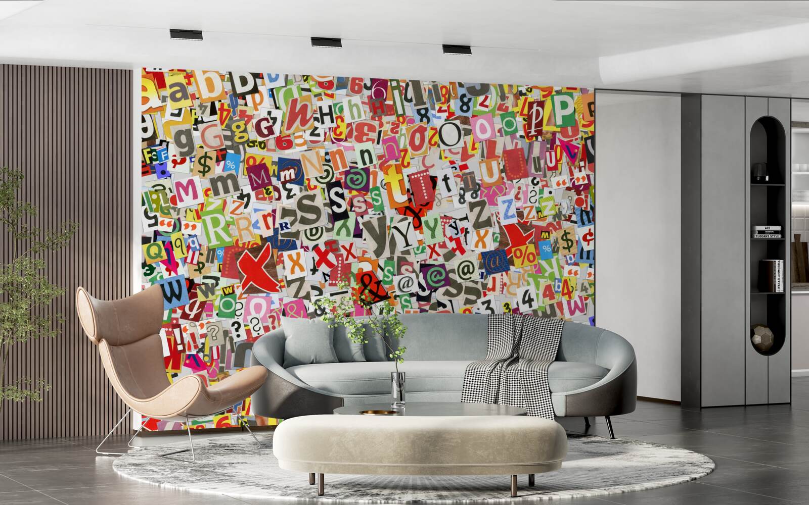 Фотошпалери графіті містить багато літер і цифр