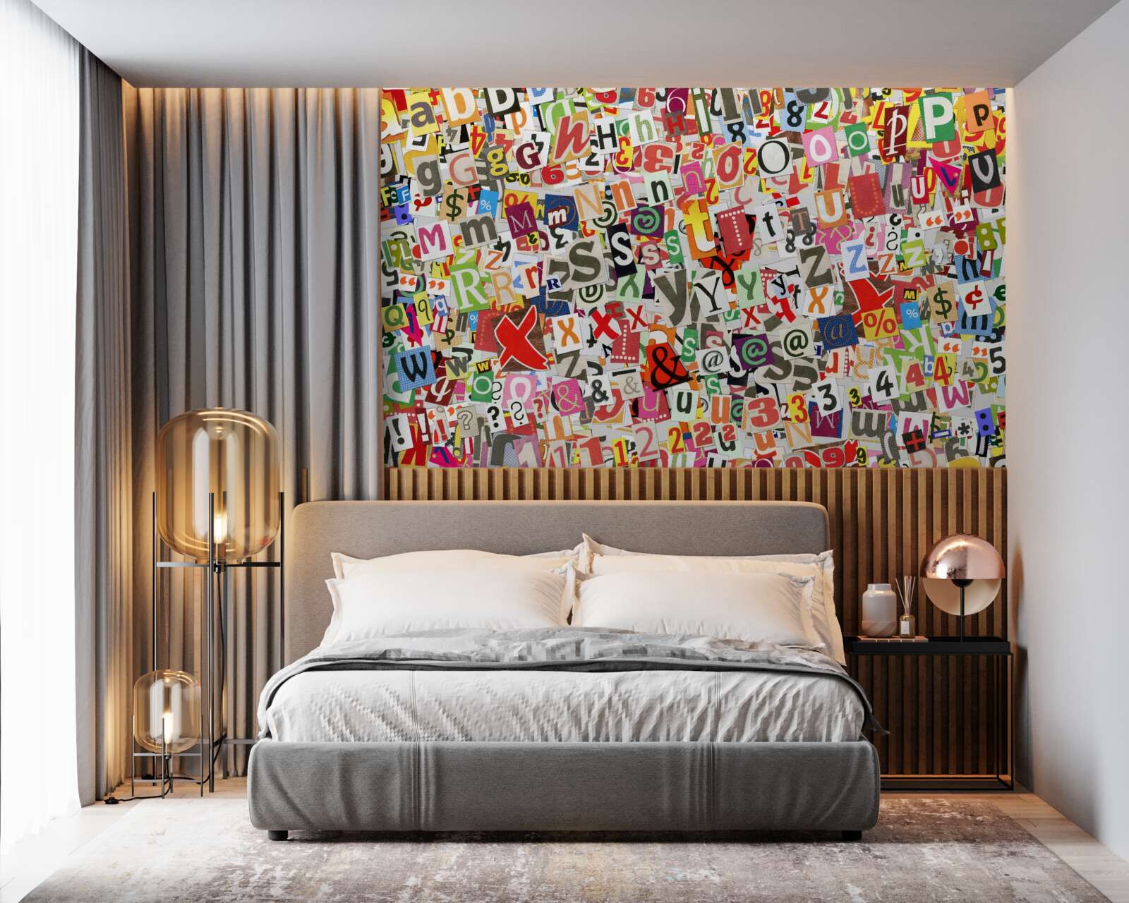 Фотошпалери графіті містить багато літер і цифр