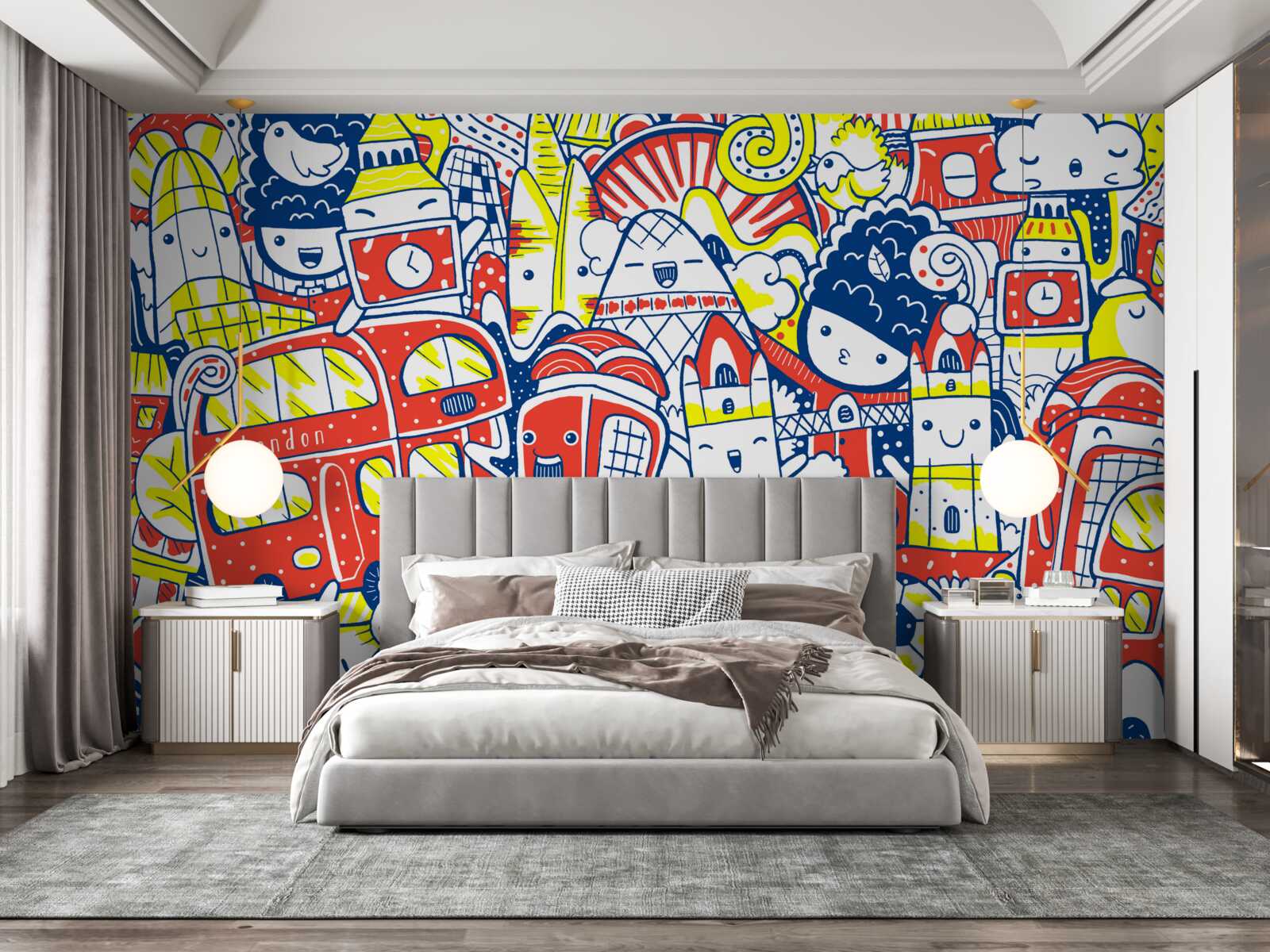 Фотошпалери яскраве графіті на стіні