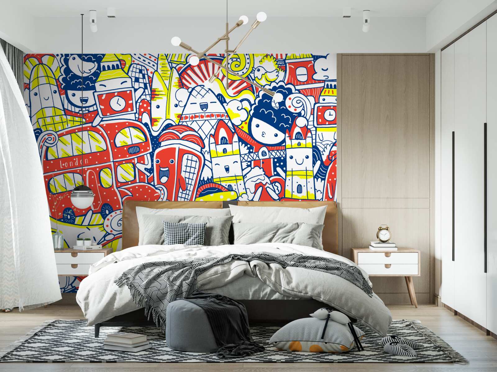 Фотошпалери яскраве графіті на стіні