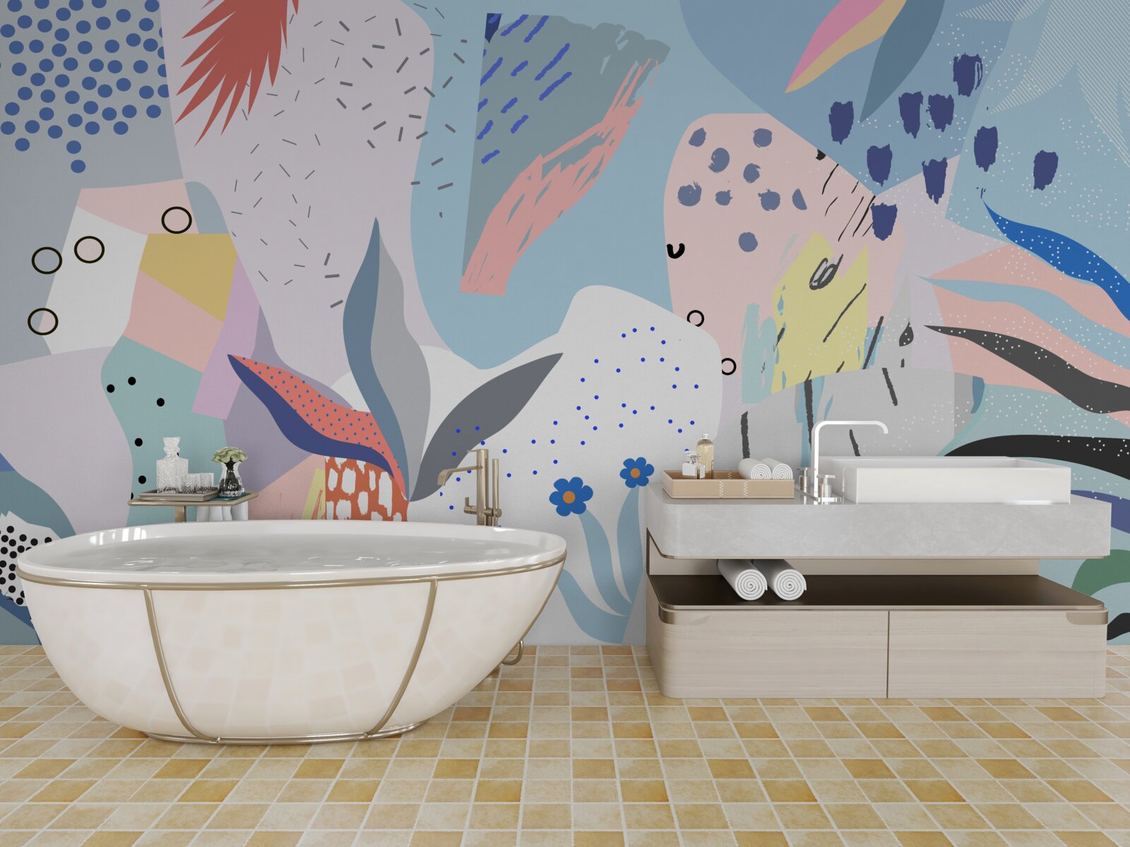 Фотошпалери абстракція тропічного лісу