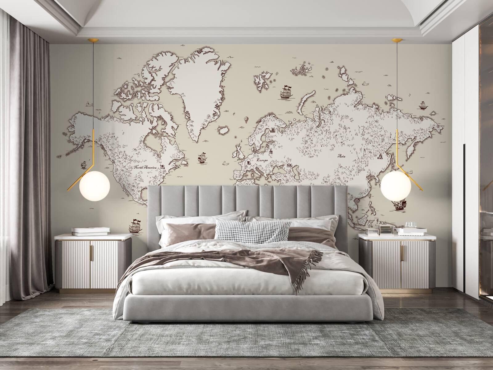 Фотошпалери карта світу без знаків і символів