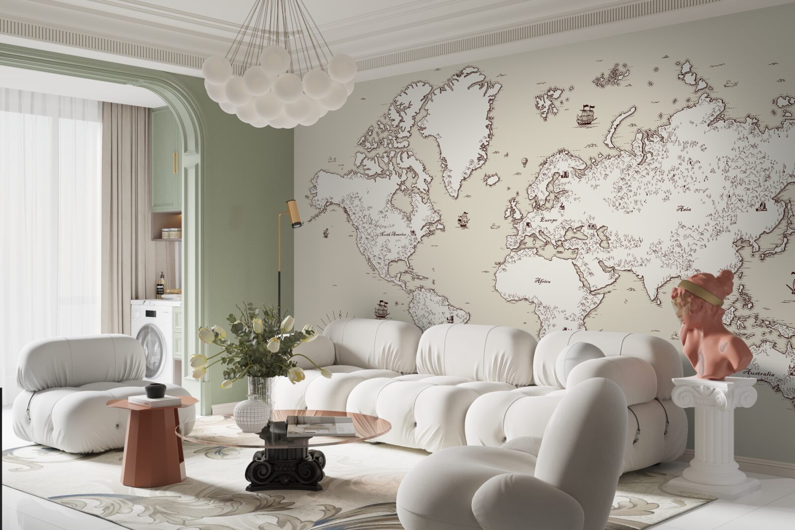 Фотошпалери карта світу без знаків і символів