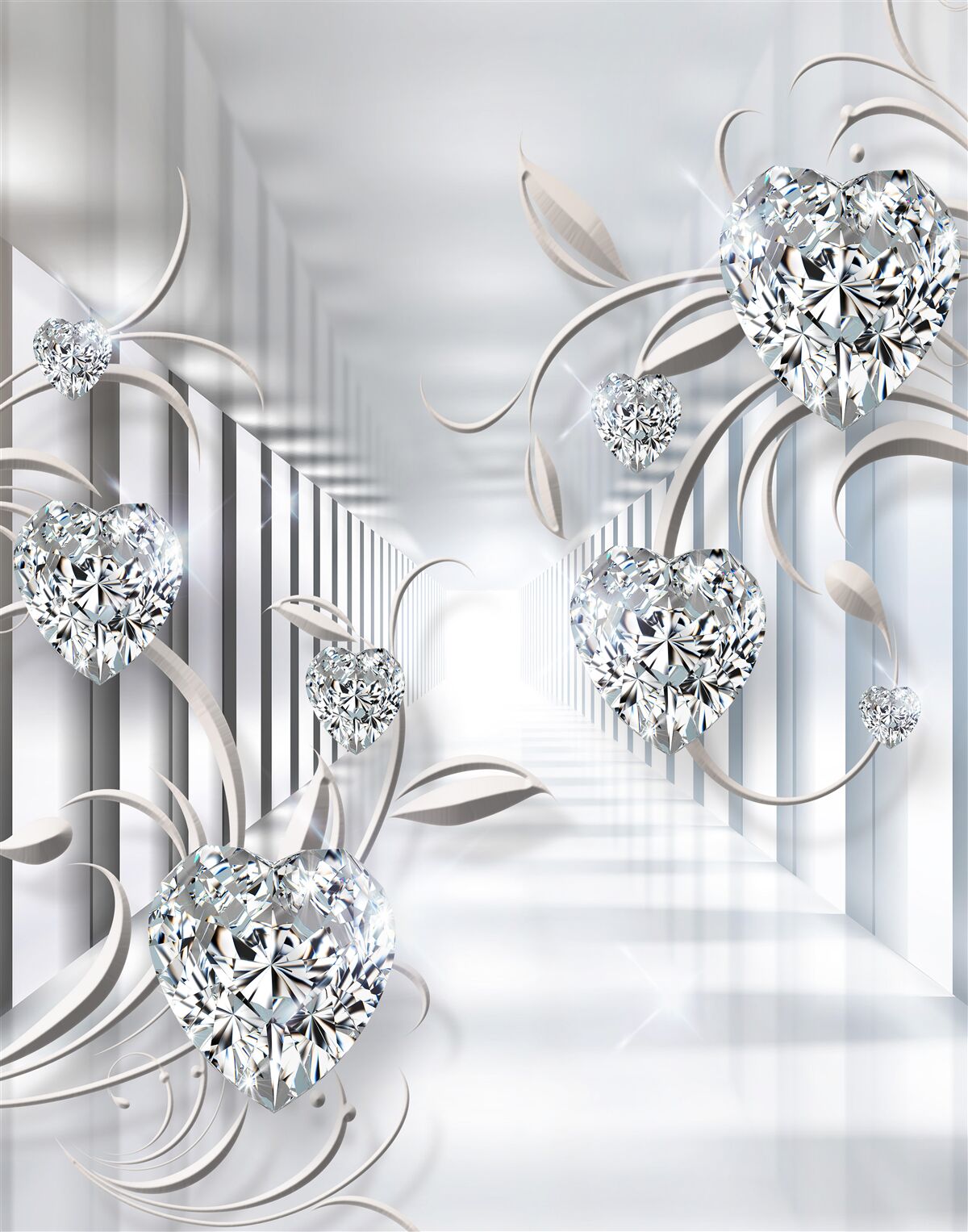 Фотошпалери коридор з абстрактним декором