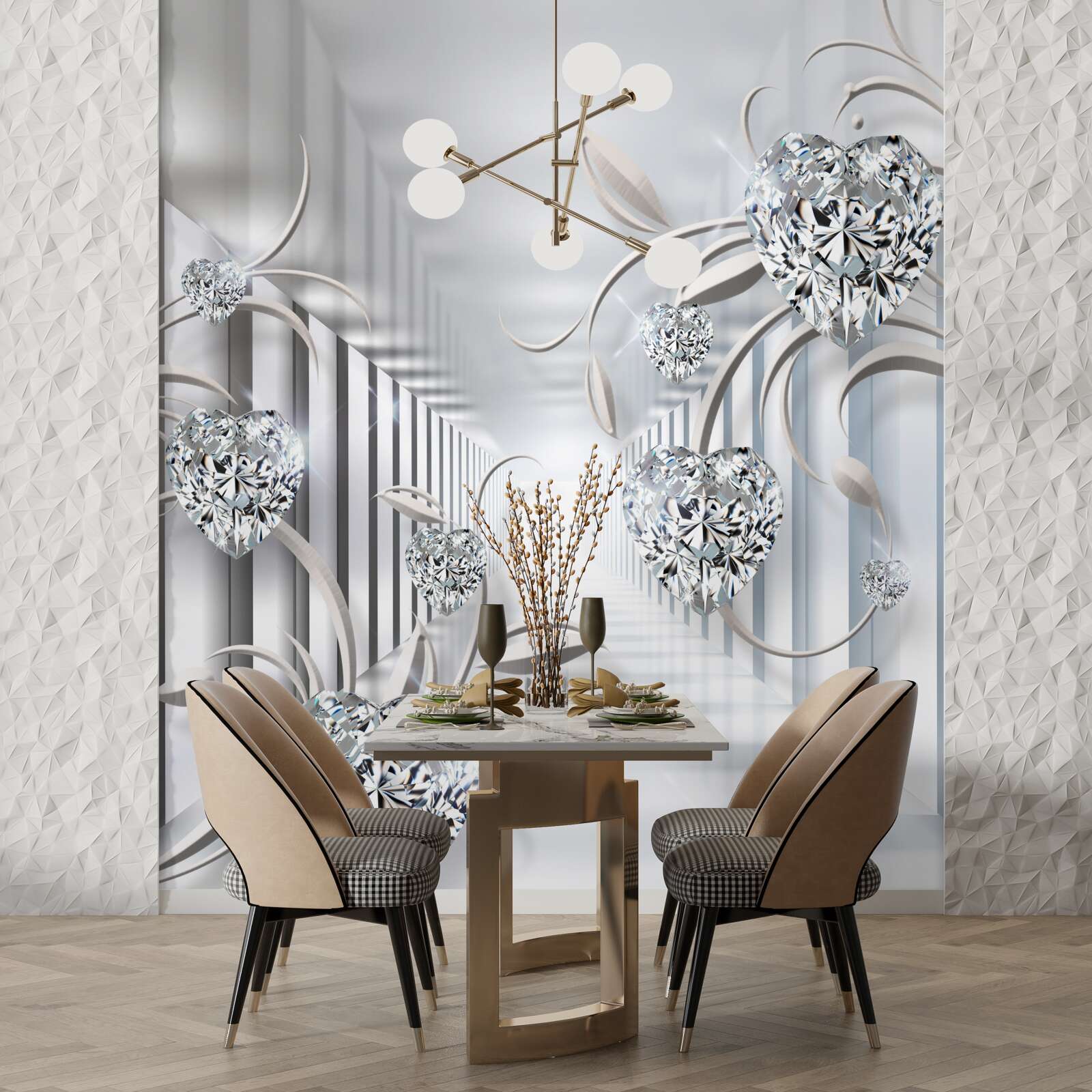 Фотошпалери коридор з абстрактним декором