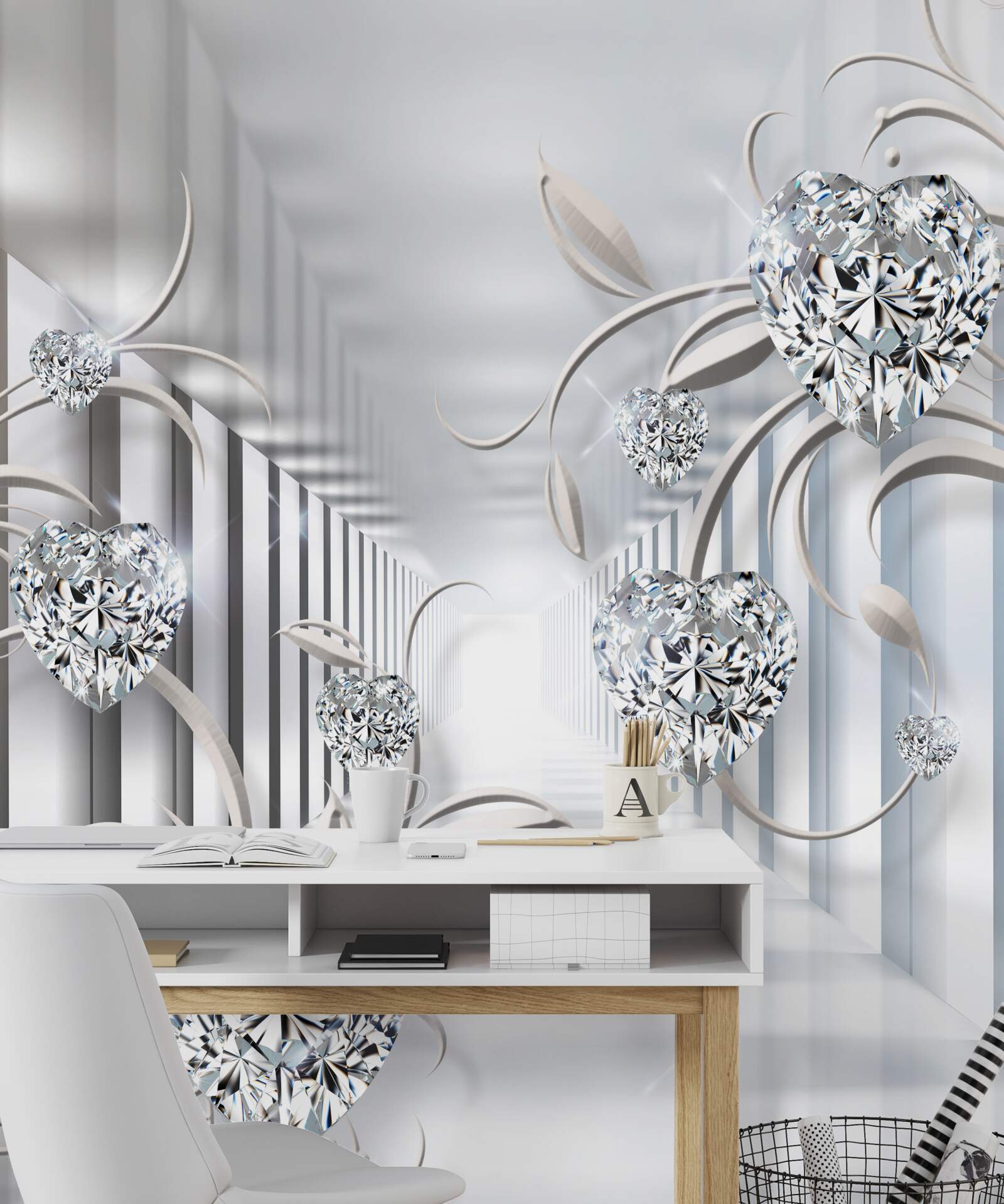 Фотошпалери коридор з абстрактним декором