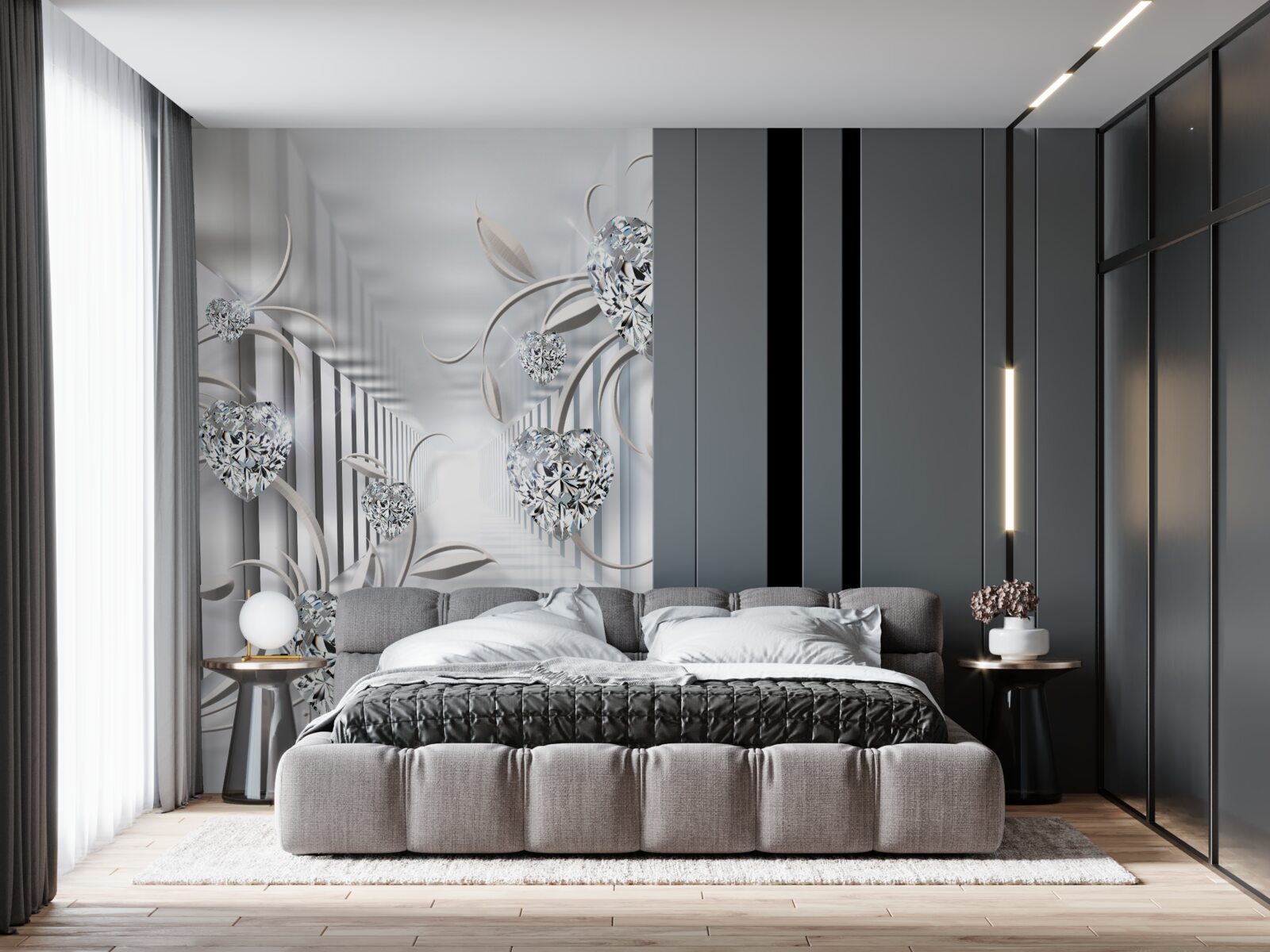 Фотошпалери коридор з абстрактним декором