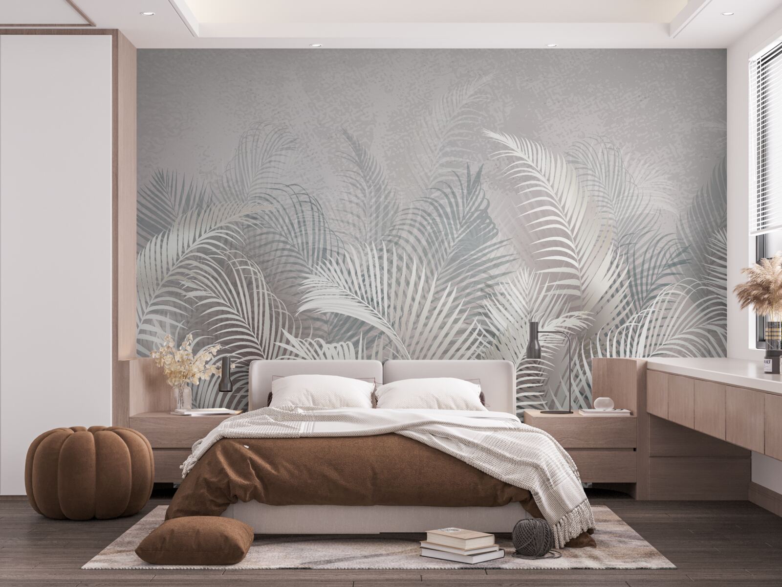 Фотошпалери пальмове листя серед туману