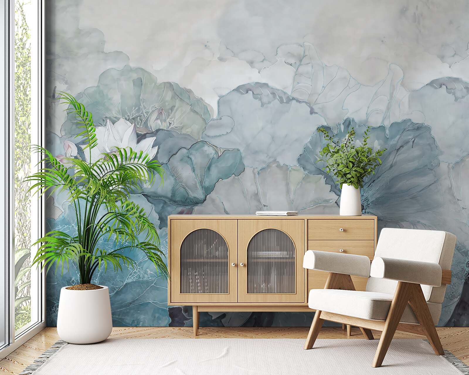 Фотошпалери туман огортає тропічну рослинність