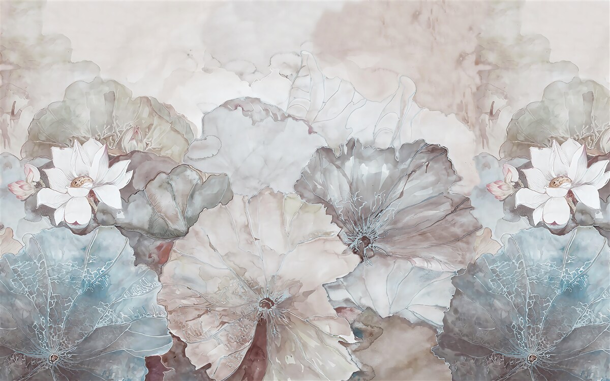 Фотошпалери листя в тропіках під дощем