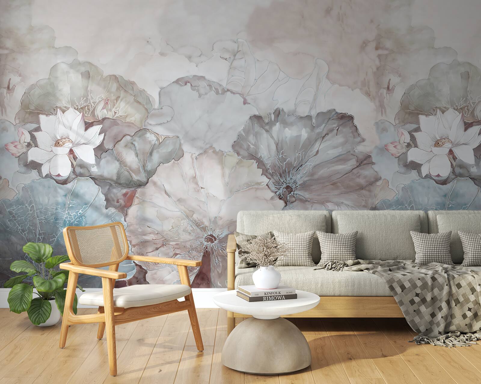 Фотошпалери листя в тропіках під дощем