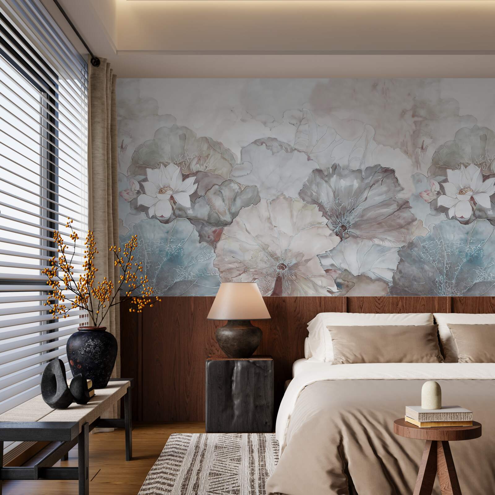 Фотошпалери листя в тропіках під дощем