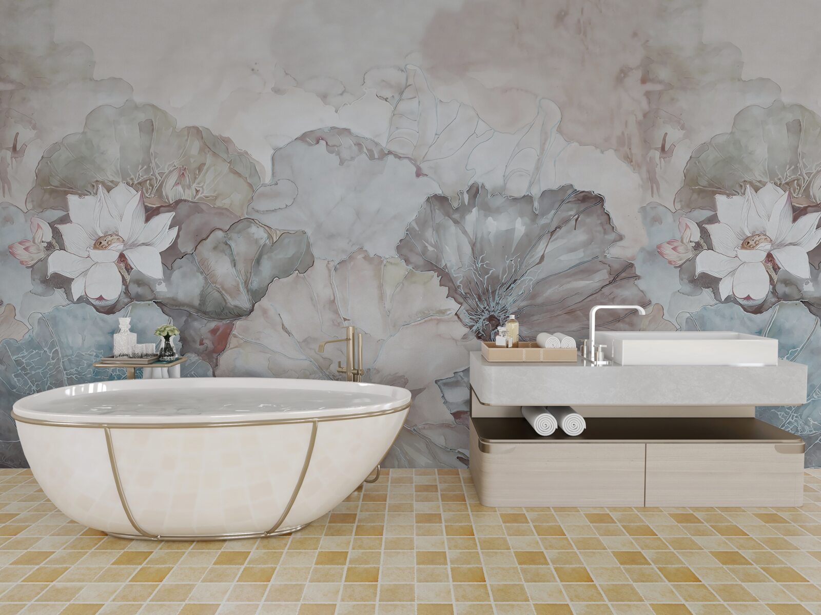 Фотошпалери листя в тропіках під дощем