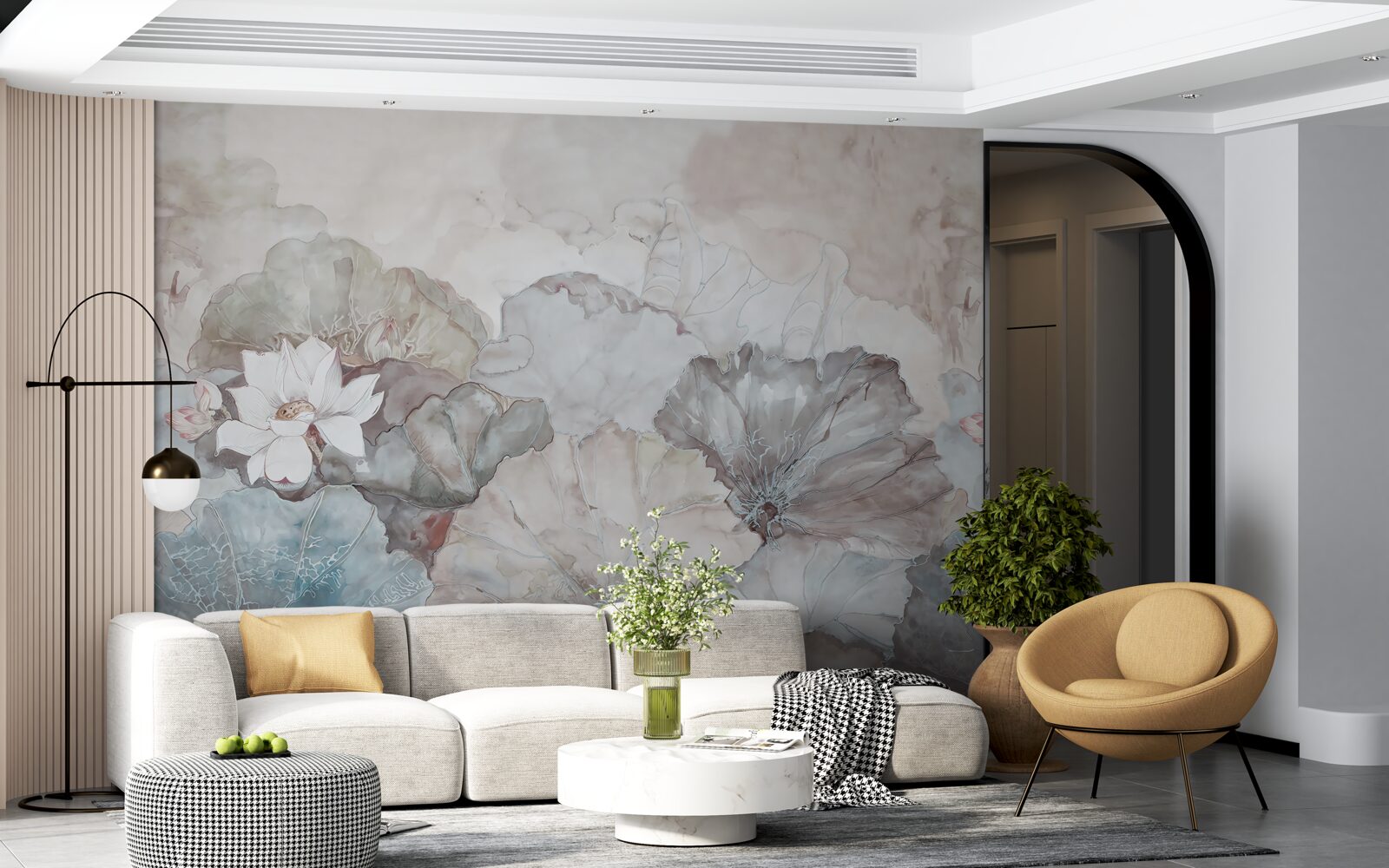 Фотошпалери листя в тропіках під дощем