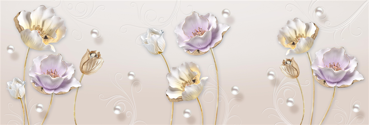 Фотошпалери тонкі бутони на м'якій спинці