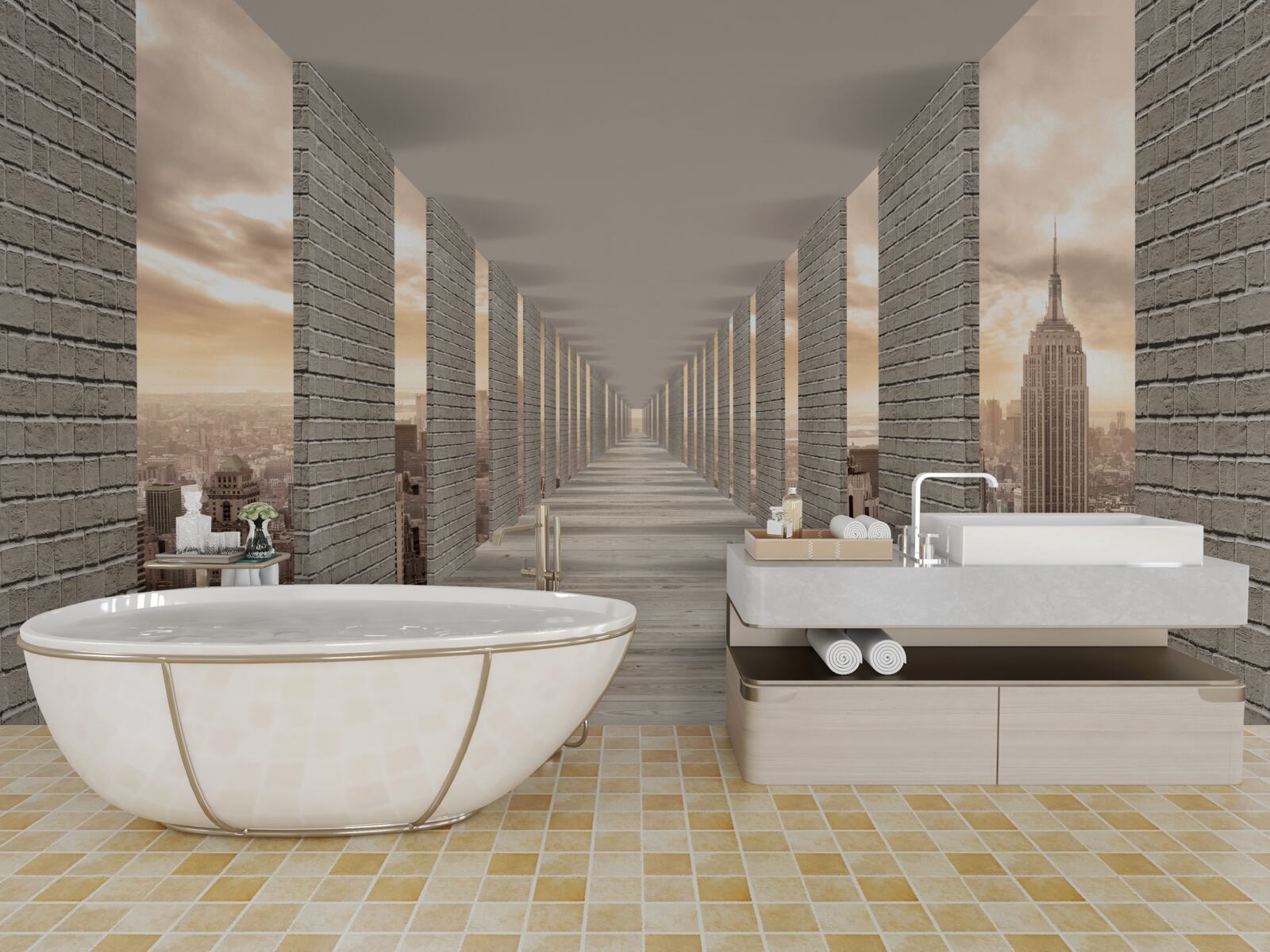 Фотошпалери нью-йоркський тунель