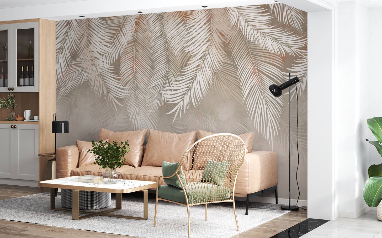 Фотошпалери пальмове листя з тропіків