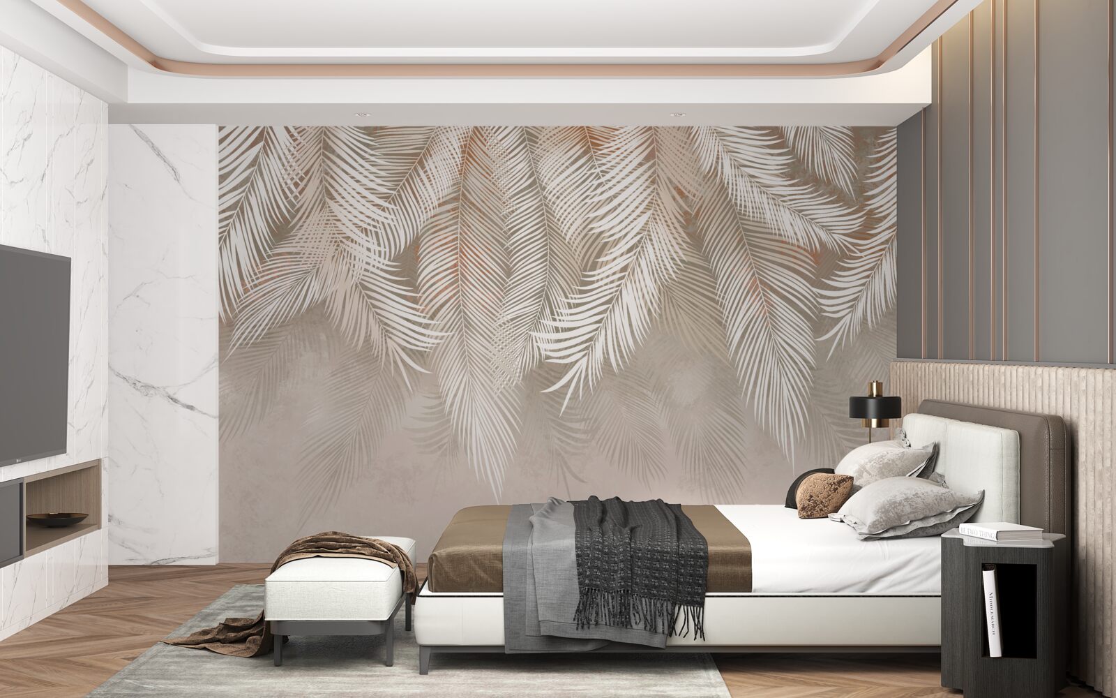 Фотошпалери пальмове листя з тропіків