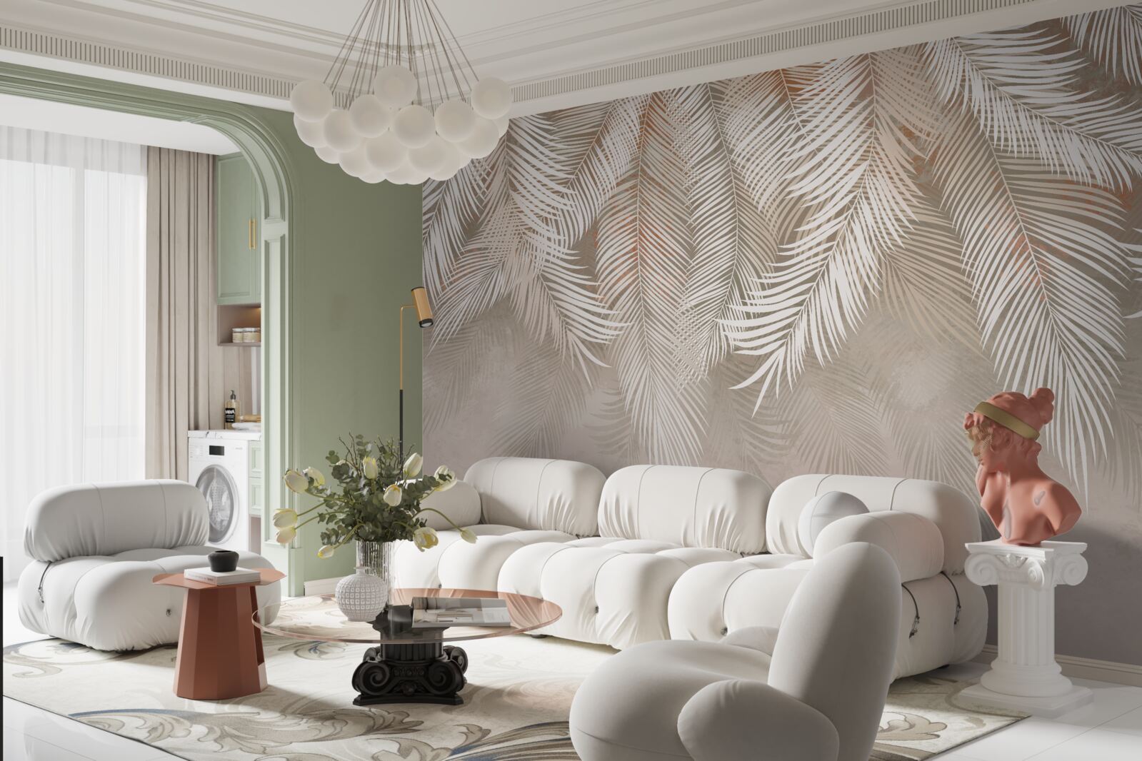 Фотошпалери пальмове листя з тропіків