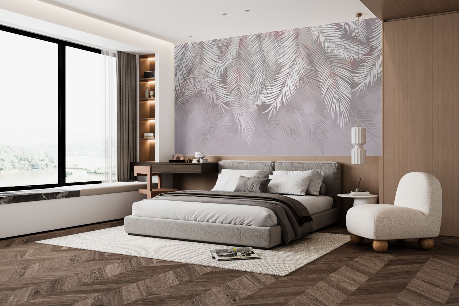 Фотошпалери великі світлові шлейфи прагнуть до вологи