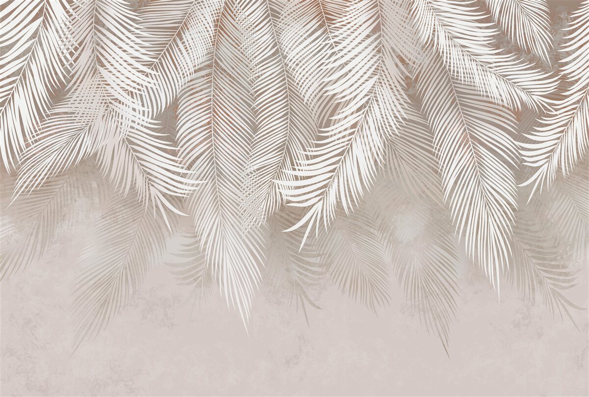Фотошпалери листя білувате, схоже на пір'я