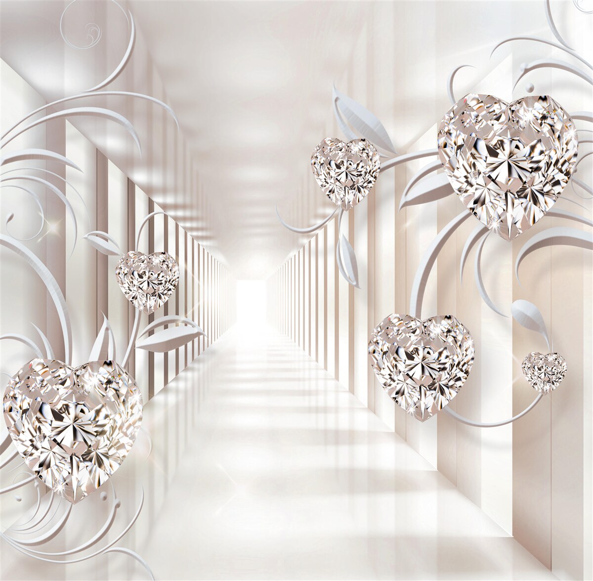 Фотошпалери нескінченний тунель абстракції та золотих прикрас