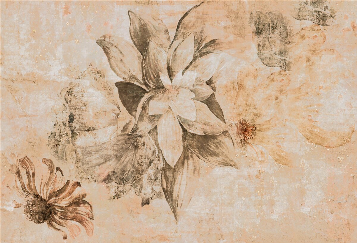 Фотошпалери пончиковий отвір на коричневій основі