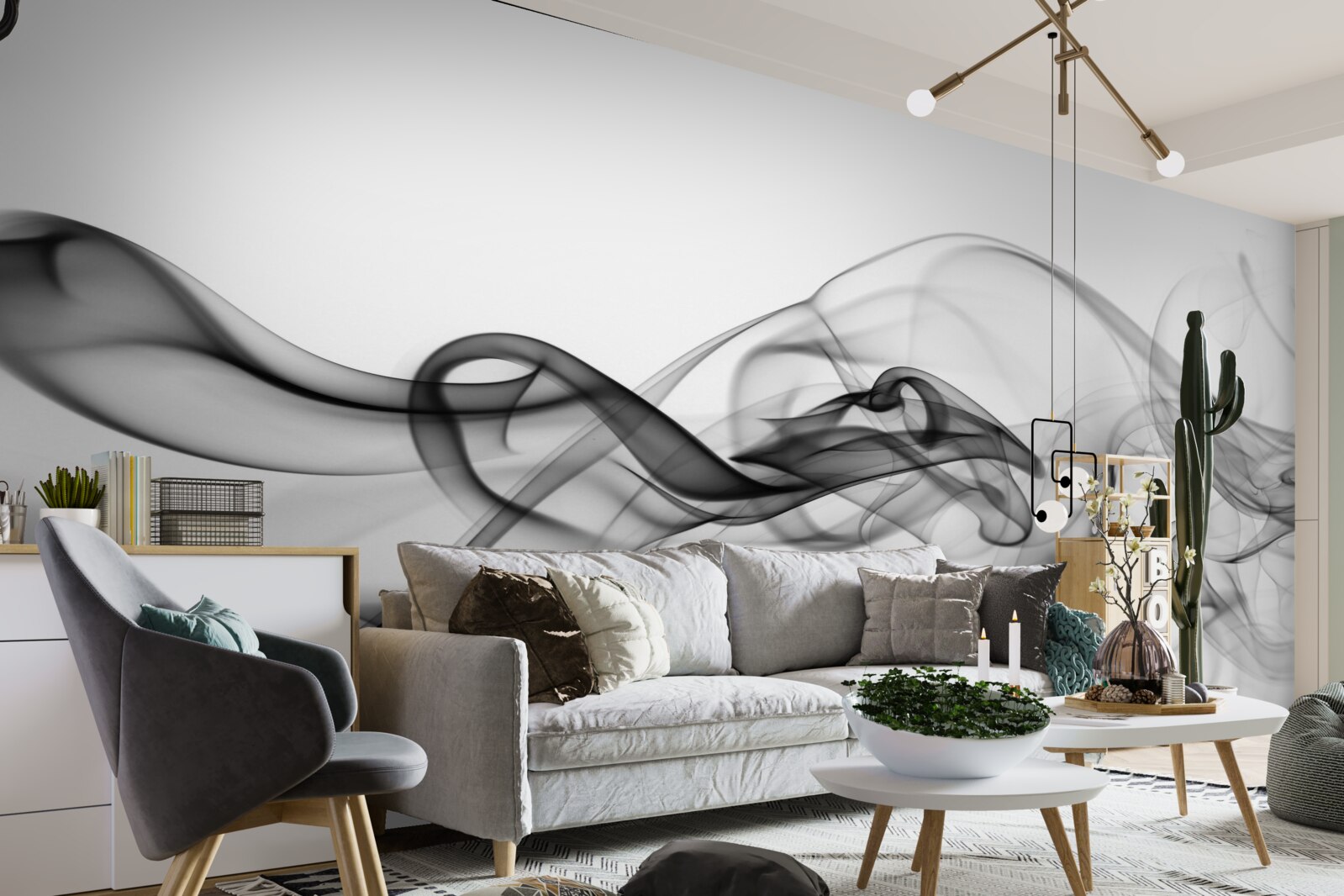 Фотошпалери темна хмара на світлому фоні