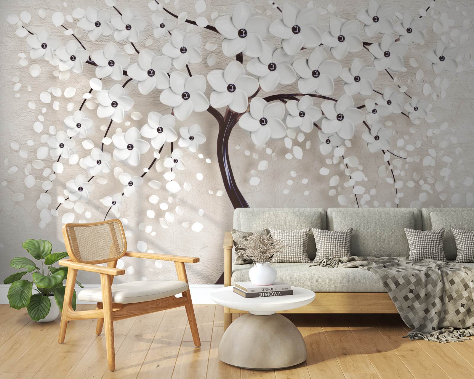 Фотошпалери розкішне біле дерево в розквіті сил