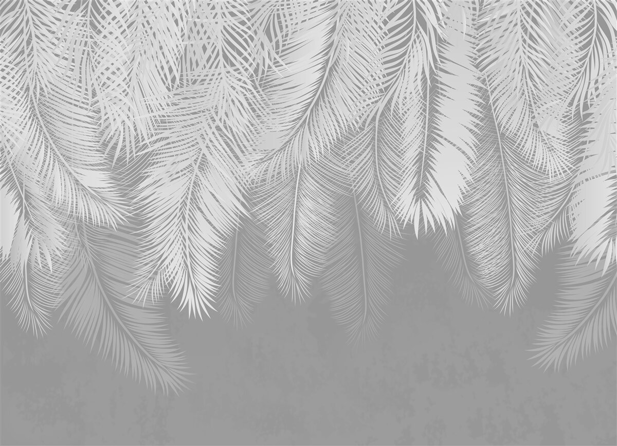 Фотошпалери густе біле пір'я, що розноситься вітром