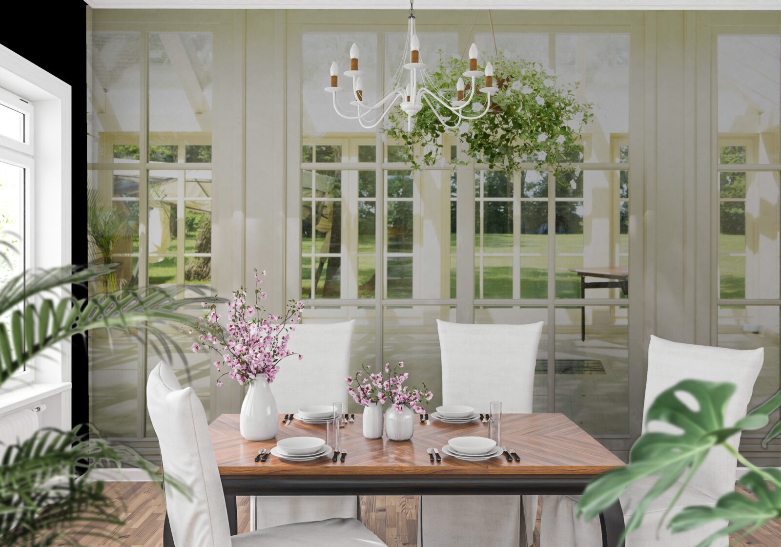 Фотошпалери інтер'єр заміського будинку в світлих тонах